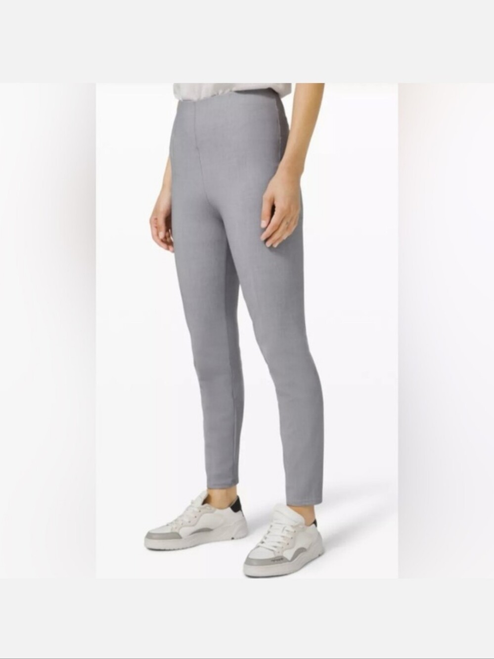 LULULEMON Here To There High Rise Pant 7/8, Light Gray, Size 8